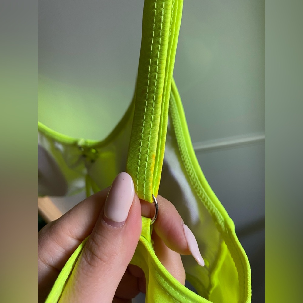 NWOT Neon Green Bikini top - Picture 3 of 5